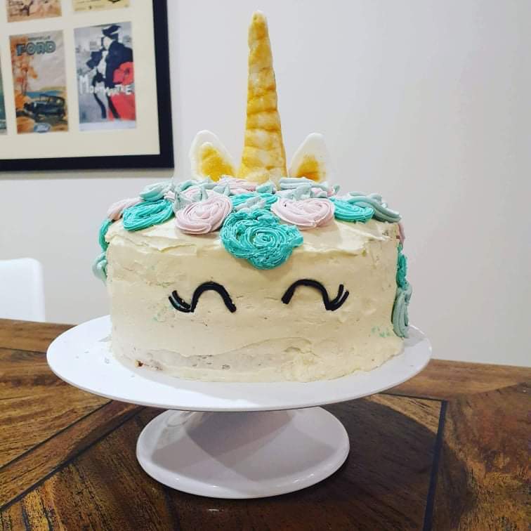 Unicorn birthday cake for Iris